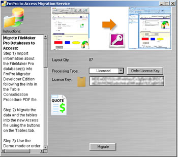 FmPro to Access Migration screenshot