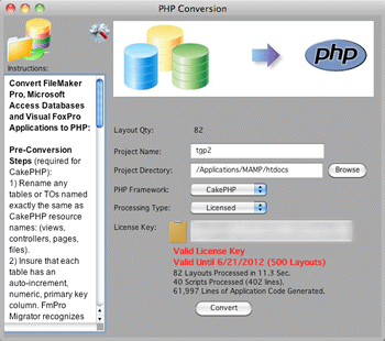 FmPro to PHP Migration screenshot