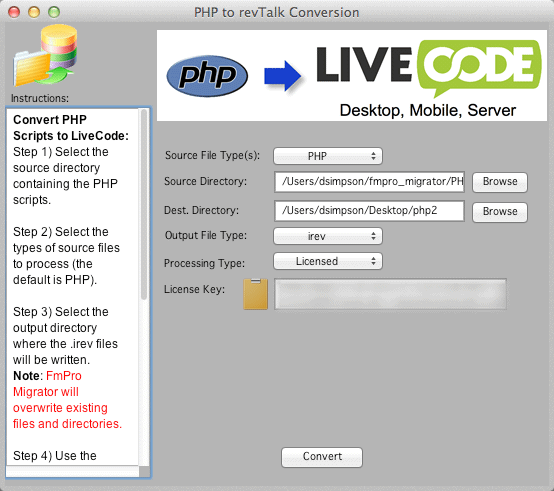 BASIC to LiveCode Window screenshot