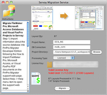 FmPro to Servoy Migration screenshot