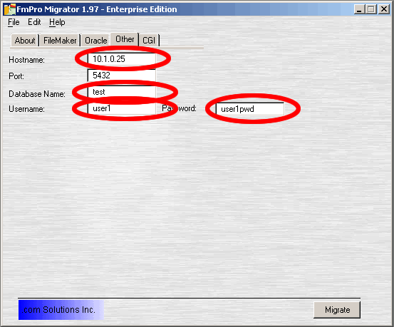 Figure 8- PostgreSQL Database Parameters