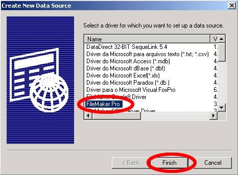 Figure 4 - Select FileMaker Pro